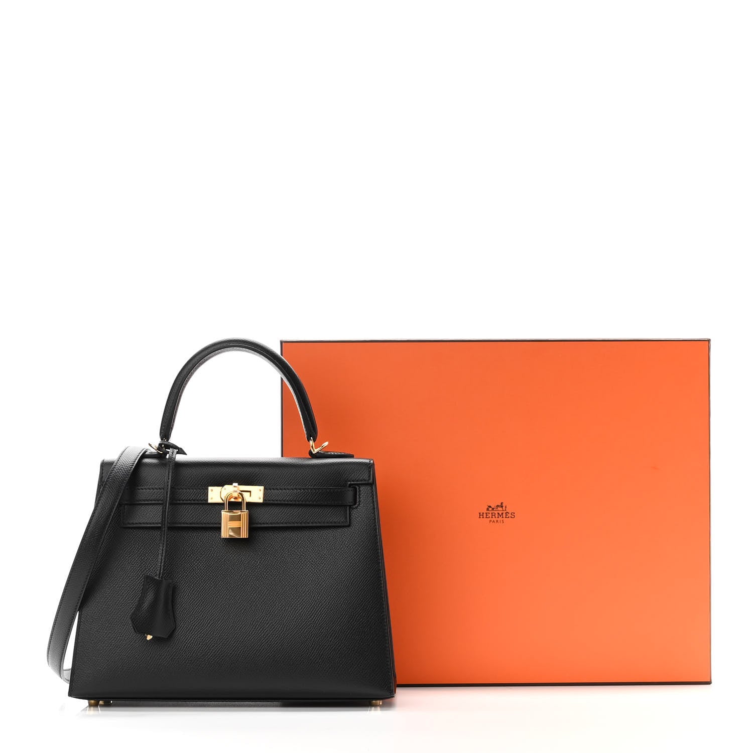 Hermes Epsom Kelly Sellier 25 Black 10 of 10
