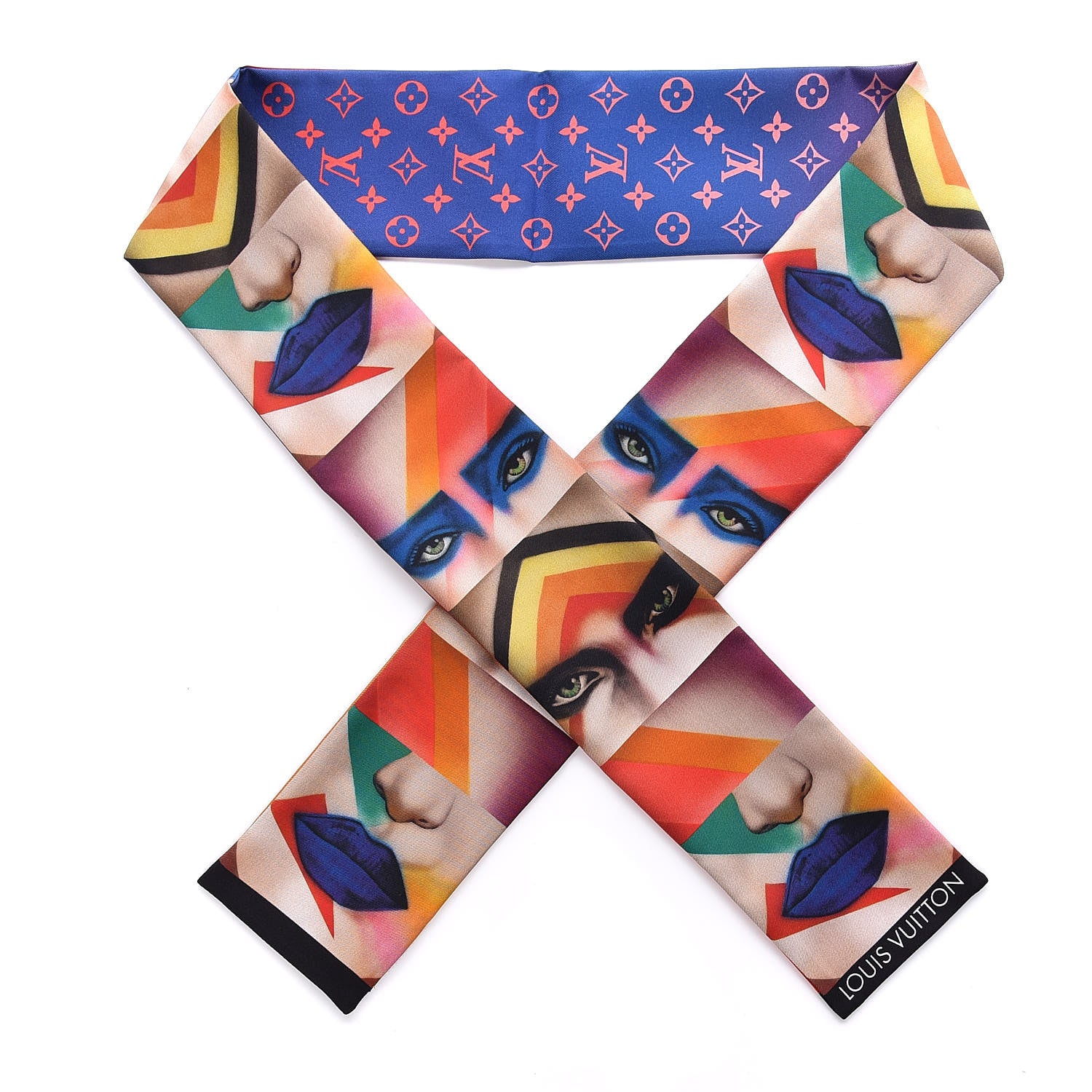 Louis Vuitton Silk Faces Bandeau Scarf Multicolor 1 of 5