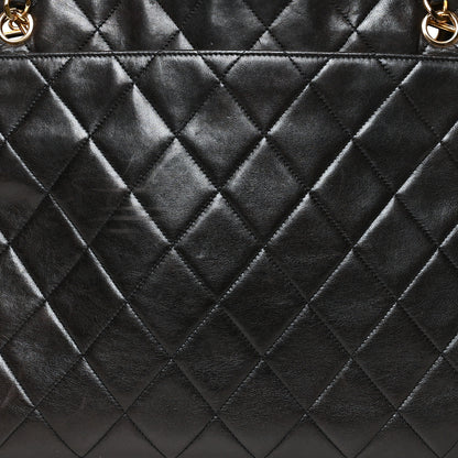 Chanel Lambskin Quilted Shopping Tote Black 8 of 11