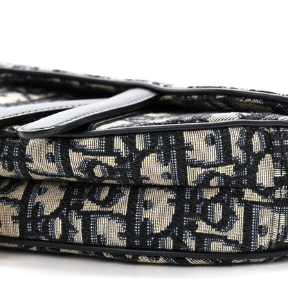 Christian Dior Oblique Mini Saddle Bag Blue 10 of 11