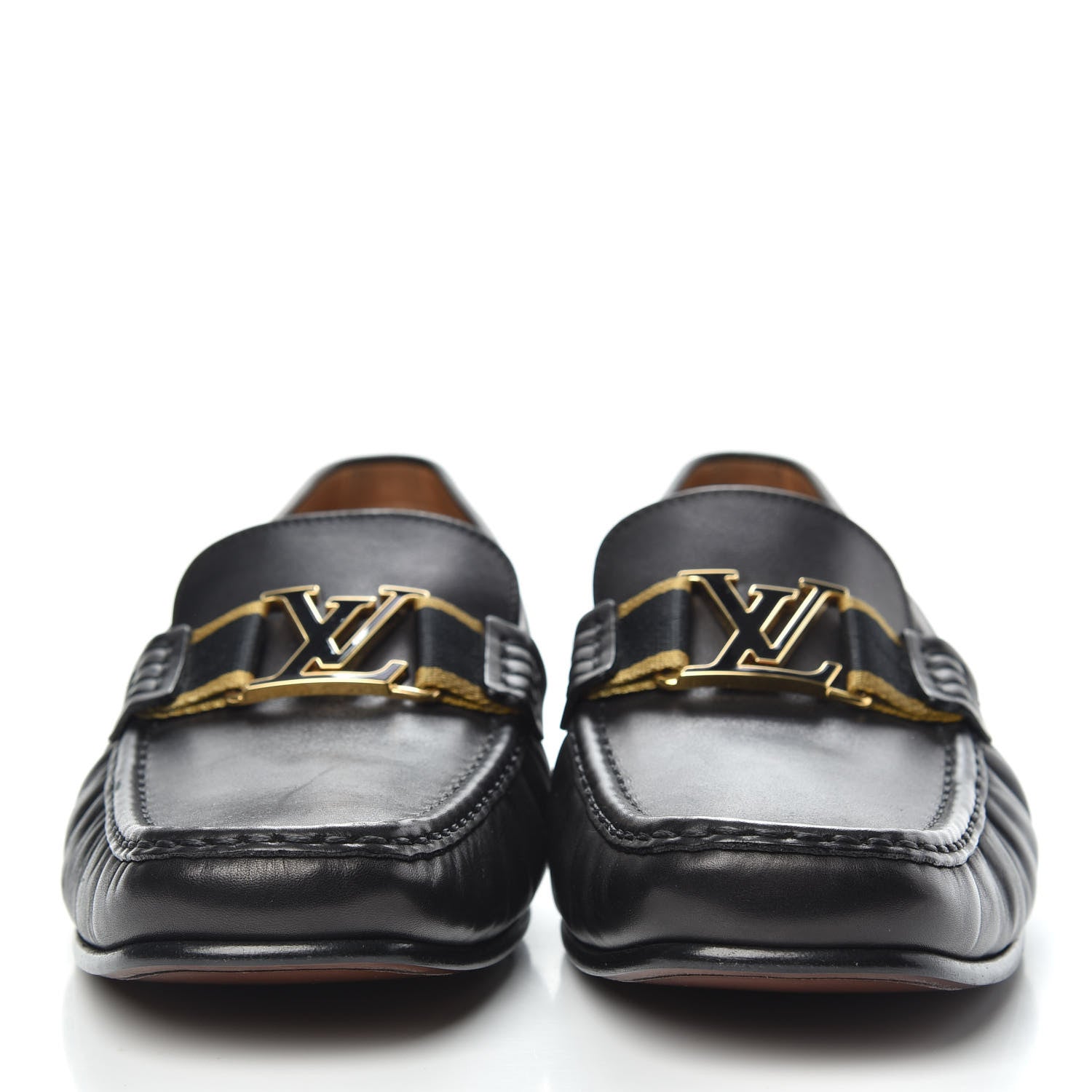 Louis Vuitton Calfskin Mens Montaigne Loafers 9.5 Black 2 of 10