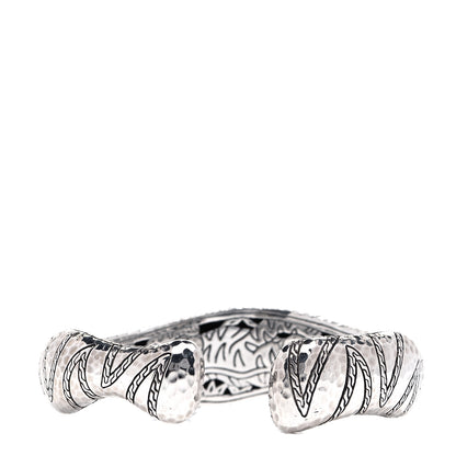 John Hardy Sterling Silver Black Sapphire Palu Macan Tiger Stripe Cuff Bracelet 3 of 4