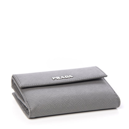Prada Saffiano Compact Wallet Marmo 3 of 7