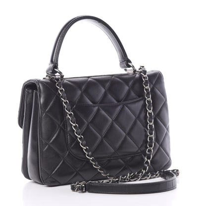Chanel Lambskin Quilted Small Trendy CC Dual Handle Flap Bag Black 2 of 11