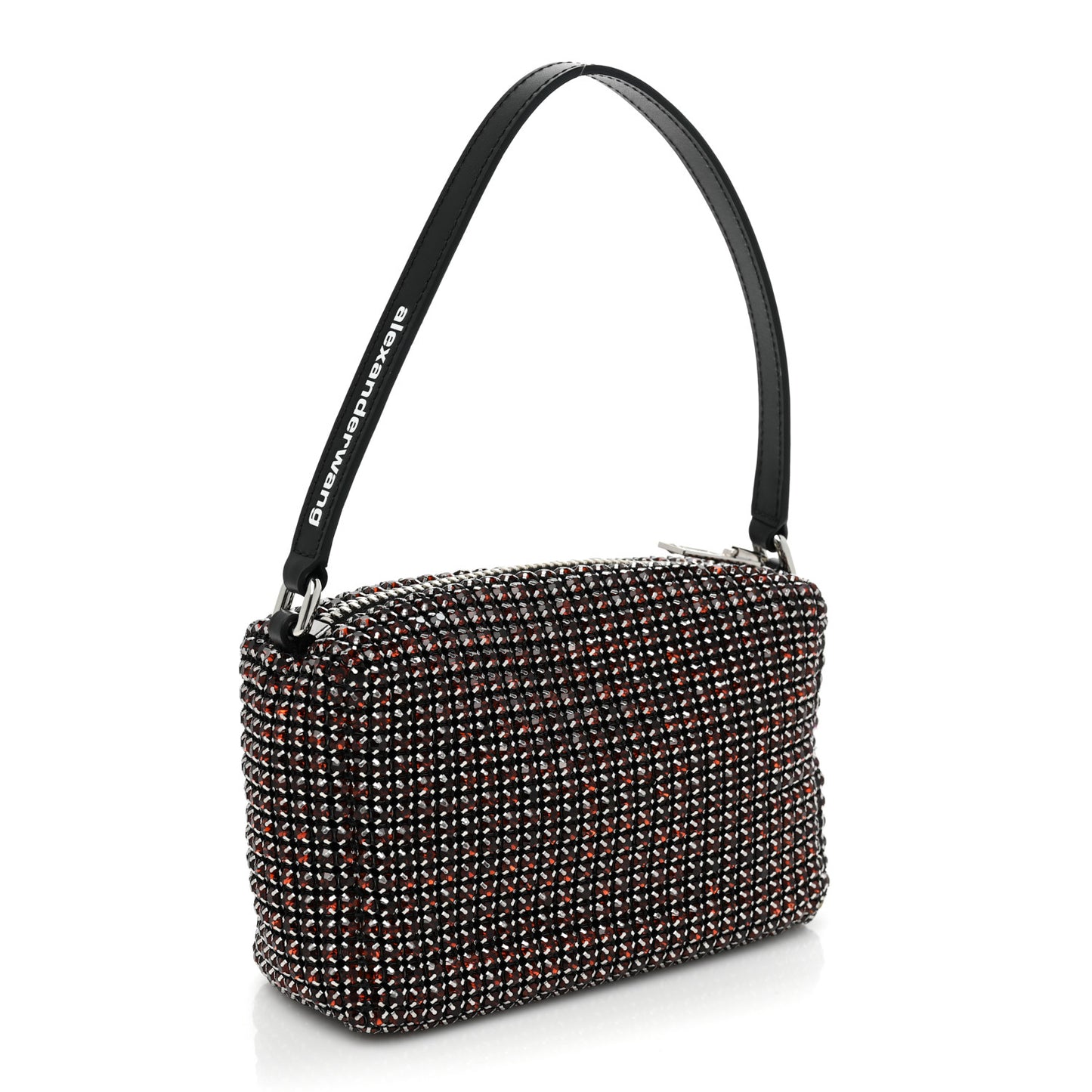 Mesh Crystal Rhinestone Mini Heiress Pouch Cola