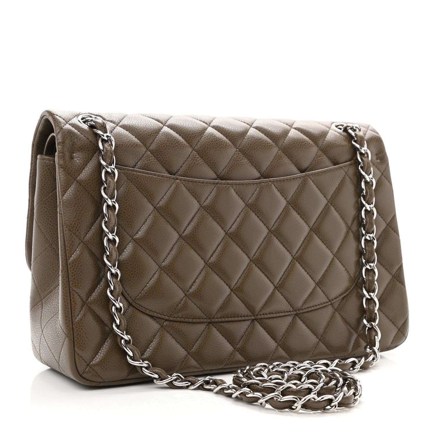 Chanel Caviar Quilted Jumbo Double Flap Beige Taupe 2 of 10