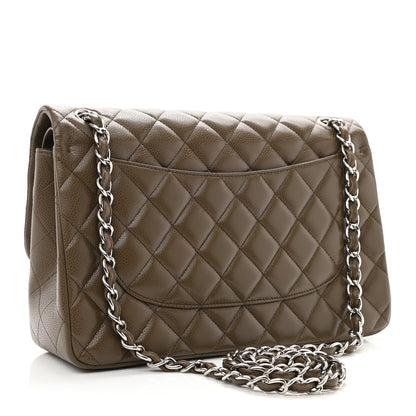 Chanel Caviar Quilted Jumbo Double Flap Beige Taupe 2 of 10