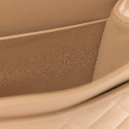 Chanel Caviar Quilted Medium Double Flap Beige 13 of 14