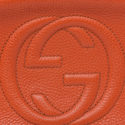 Gucci Pebbled Calfskin Small Soho Disco Bag Sun Orange 10 of 11