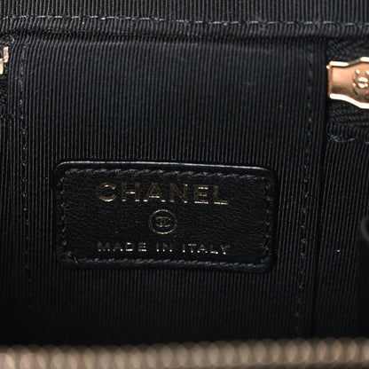 Chanel Lambskin Crochet Quilted Mini Vanity Case With Chain Black 6 of 10