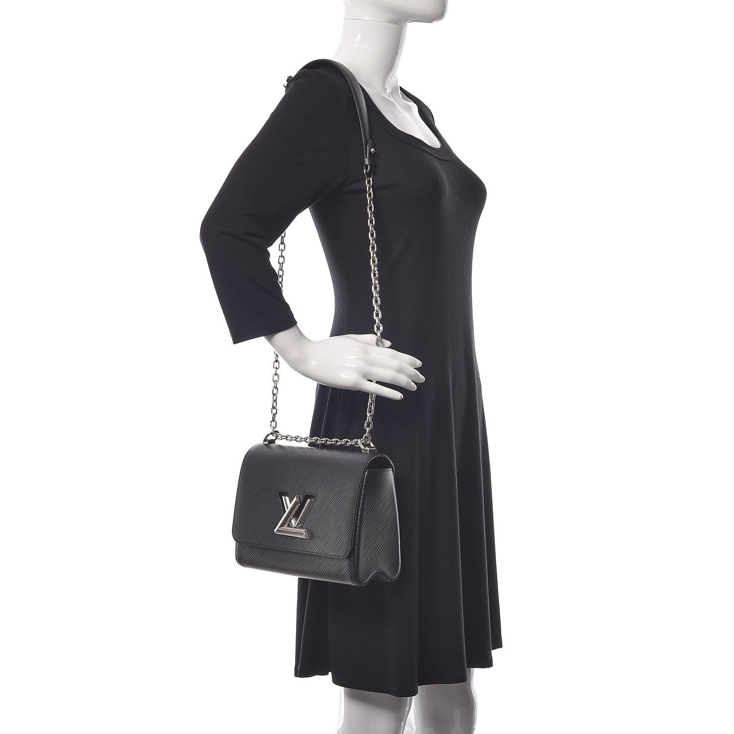 Louis Vuitton Epi Twist Shoulder Bag MM Black 2 of 11