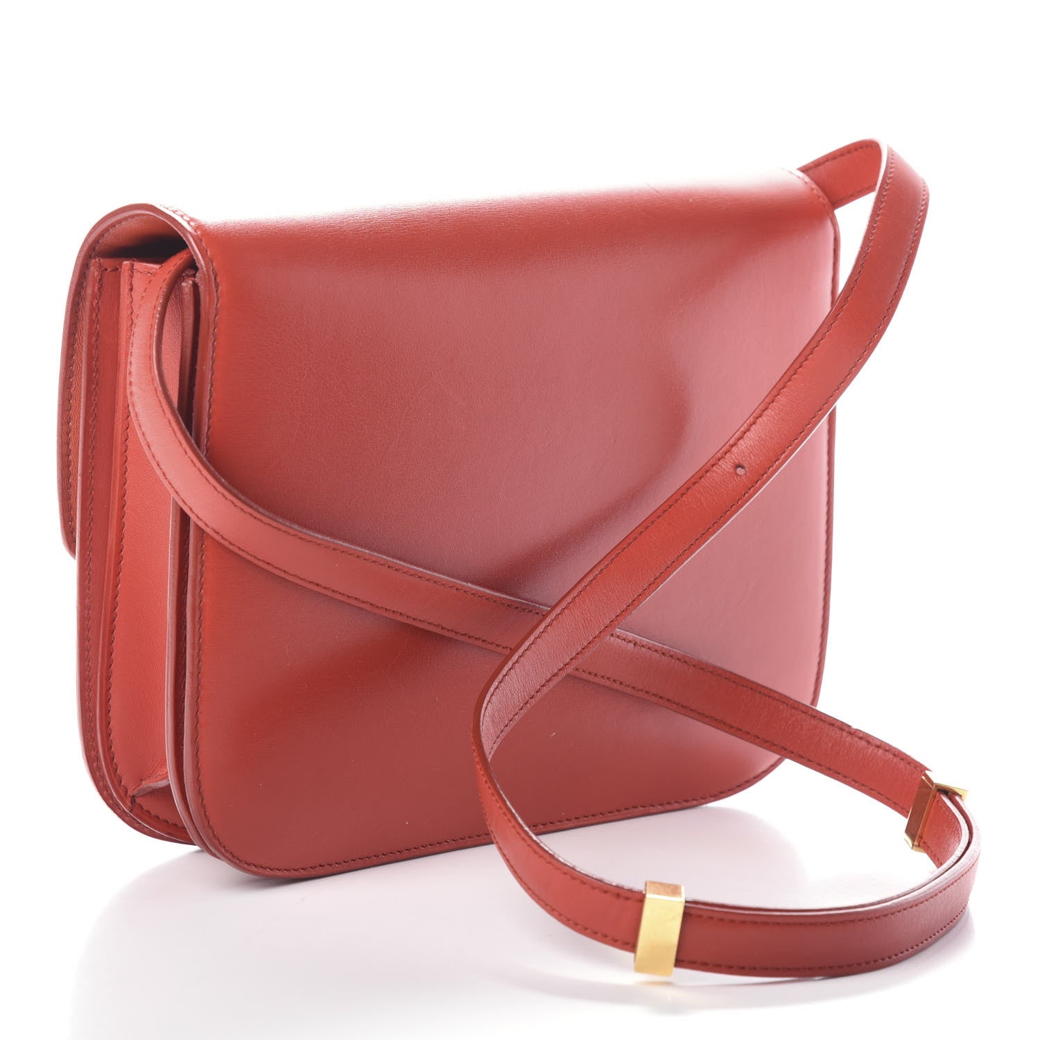 Celine Box Calfskin Medium Classic Box Flap Bag Red 3 of 8