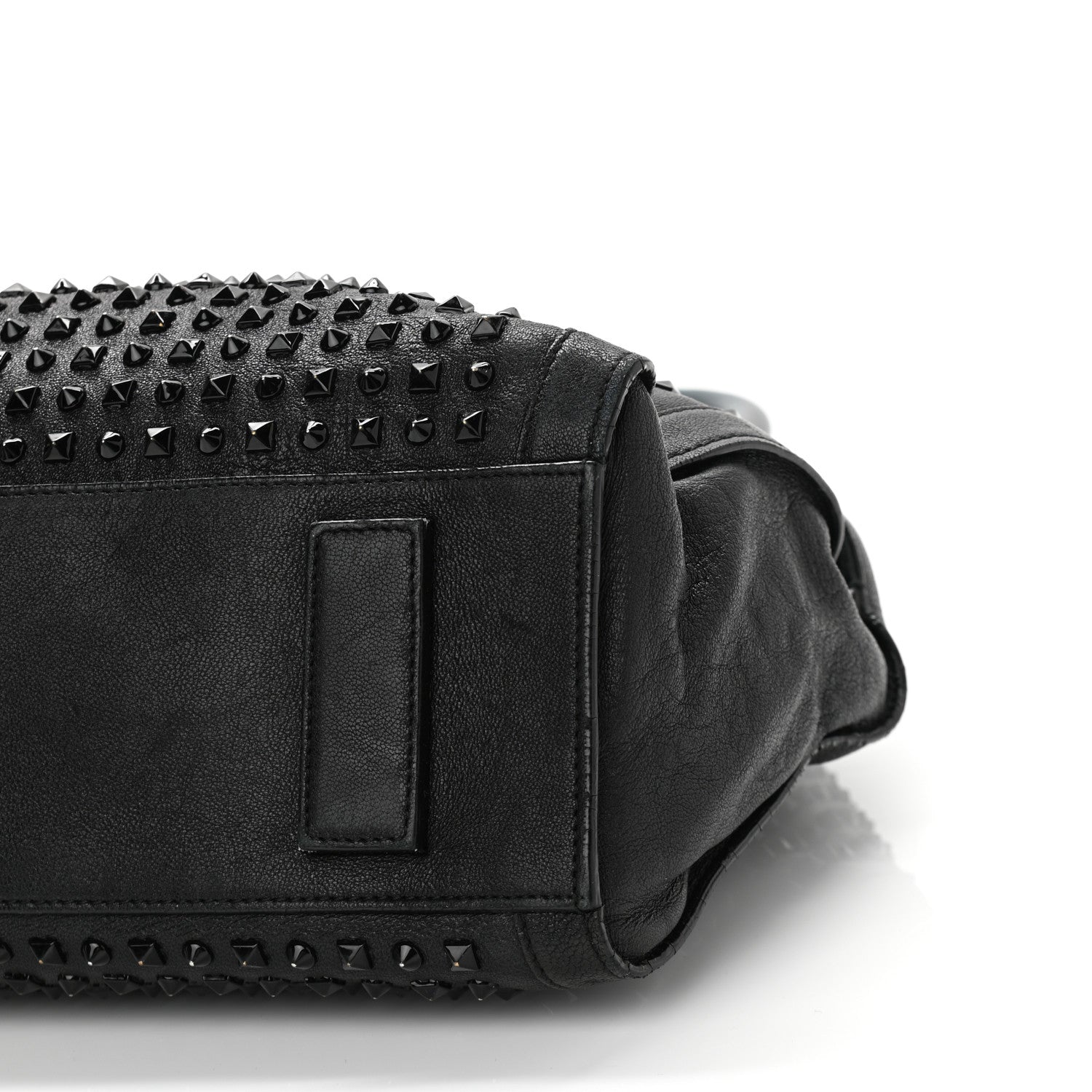 Alexander McQueen Lambskin Studded Large De Manta Tote Black 9 of 13