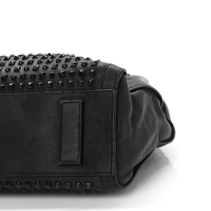 Alexander McQueen Lambskin Studded Large De Manta Tote Black 9 of 13