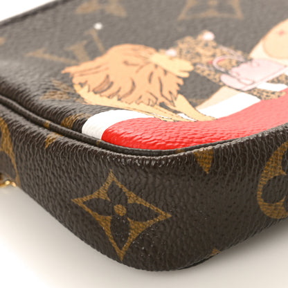 Louis Vuitton Monogram 2018 Christmas Animation Mini Cats Pochette Accessories 9 of 10