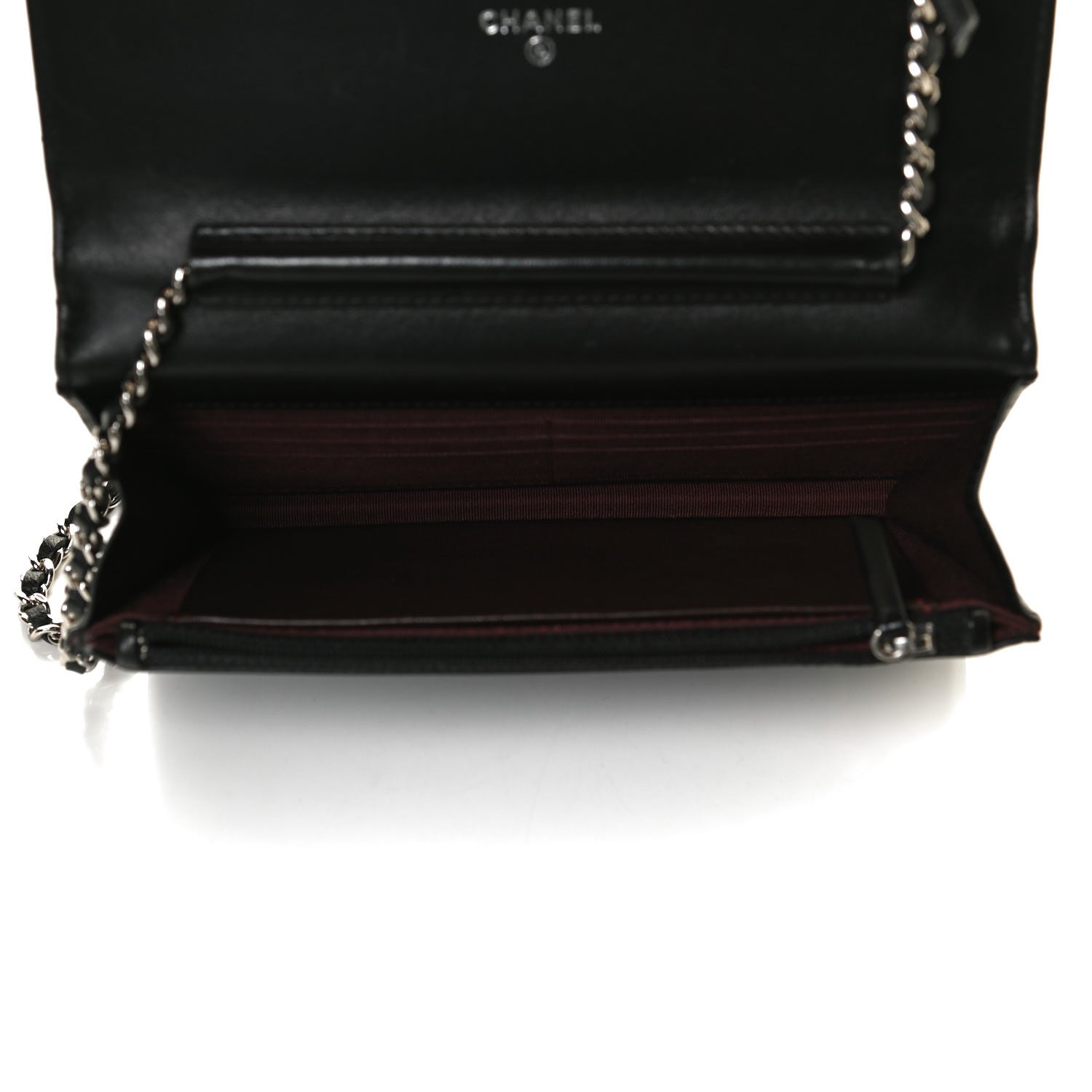 Chanel Lambskin Quilted Wallet On Chain WOC Black 5 of 15
