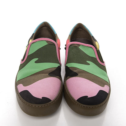 Valentino Garavani Canvas Womens Rockstud Slip On Sneakers 37 Camouflage 11 of 11