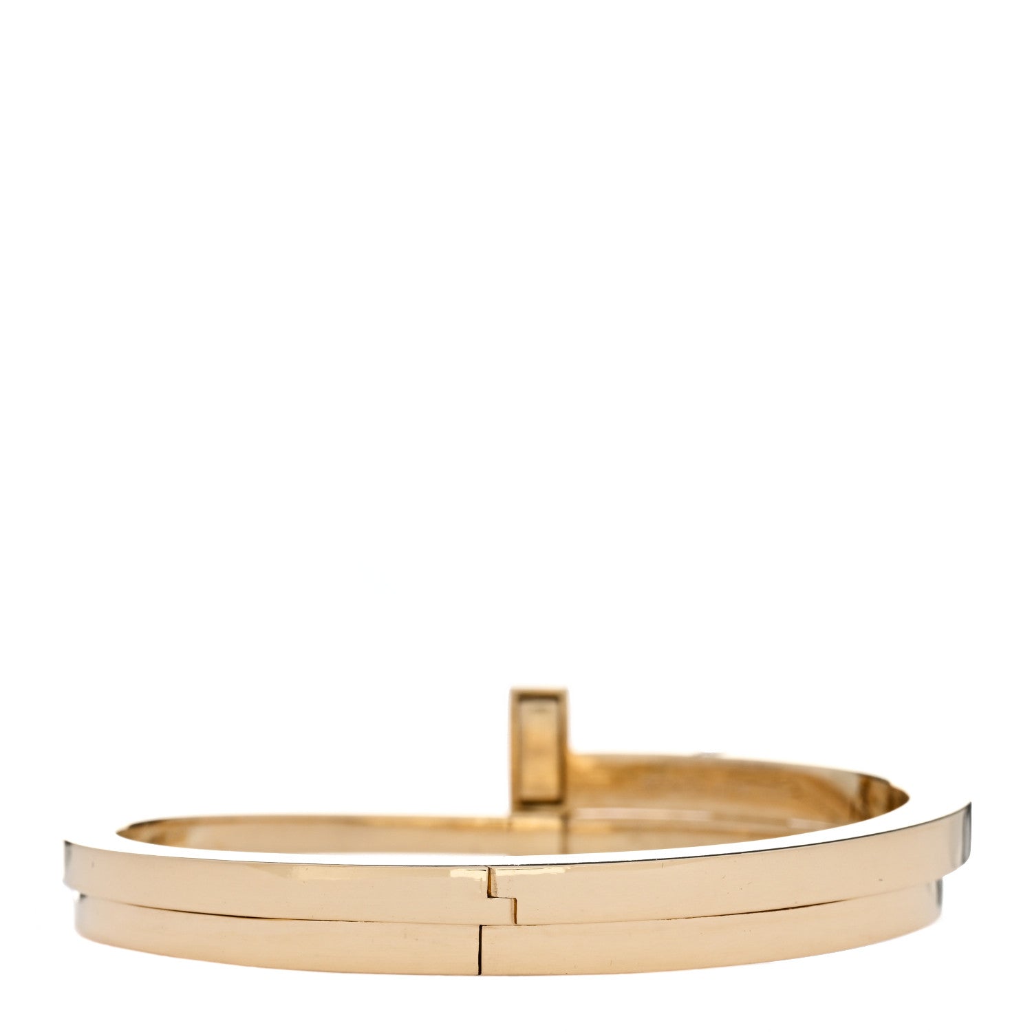 Tiffany 18K Yellow Gold Diamond Wide T T1 Hinged Wrap Bangle Bracelet 2 of 3