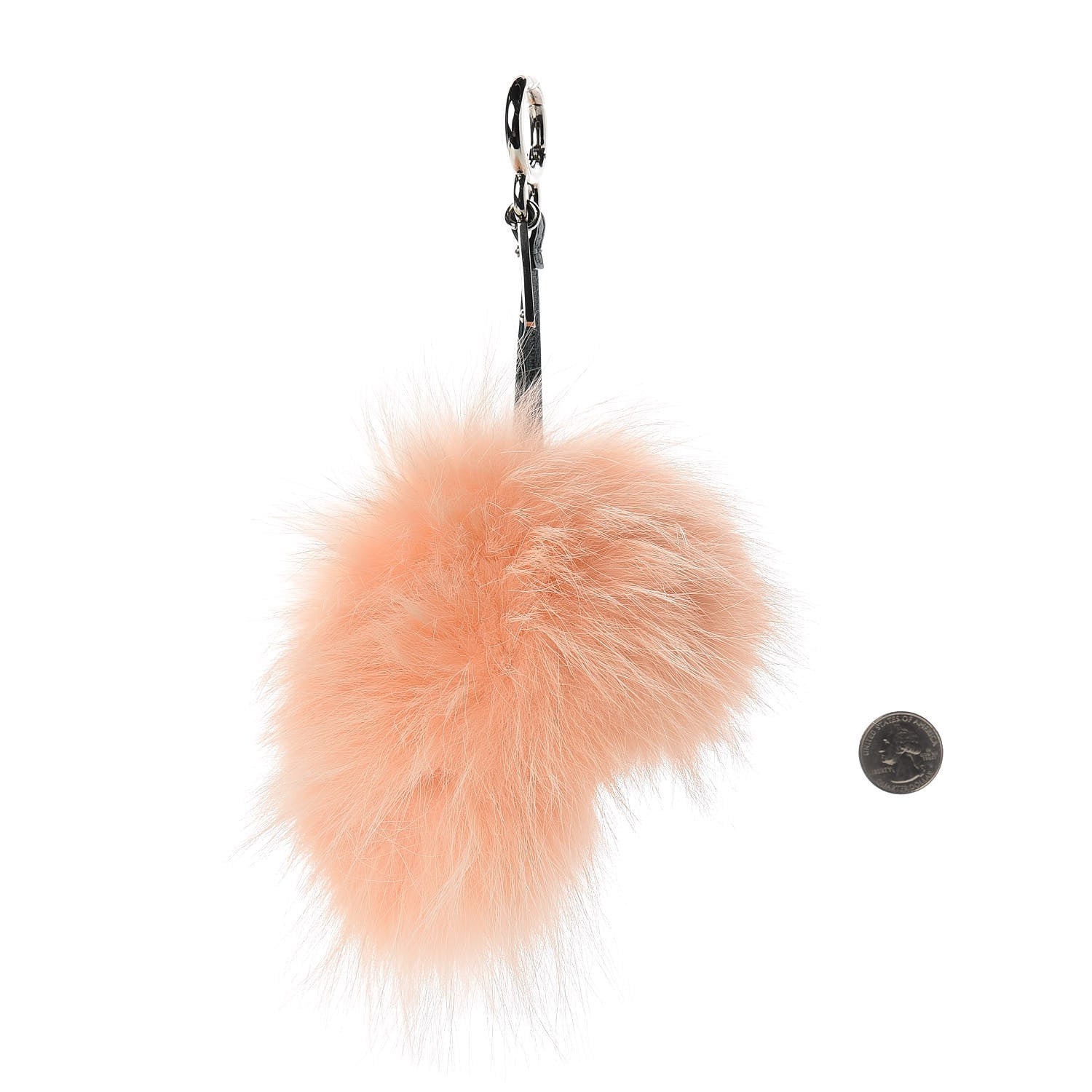 Fendi Fox Fur Calfskin Hypnoteyes Coin Purse Bag Charm Palmspring English Green 2 of 4