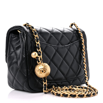 Chanel Lambskin Quilted Mini Pearl Crush Flap Black 3 of 9
