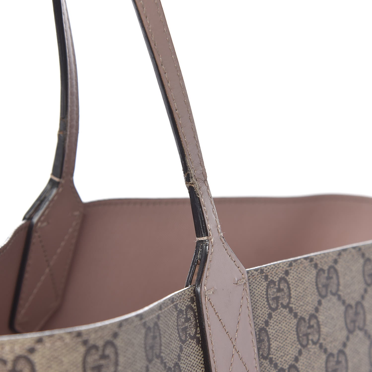 Gucci Calfskin GG Supreme Monogram Large Reversible Tote Dark Cipria 19 of 21