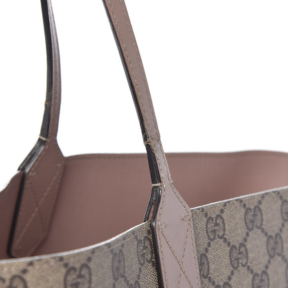 Gucci Calfskin GG Supreme Monogram Large Reversible Tote Dark Cipria 19 of 21