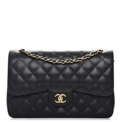 Chanel Caviar Quilted Jumbo Double Flap Black 1 of 8