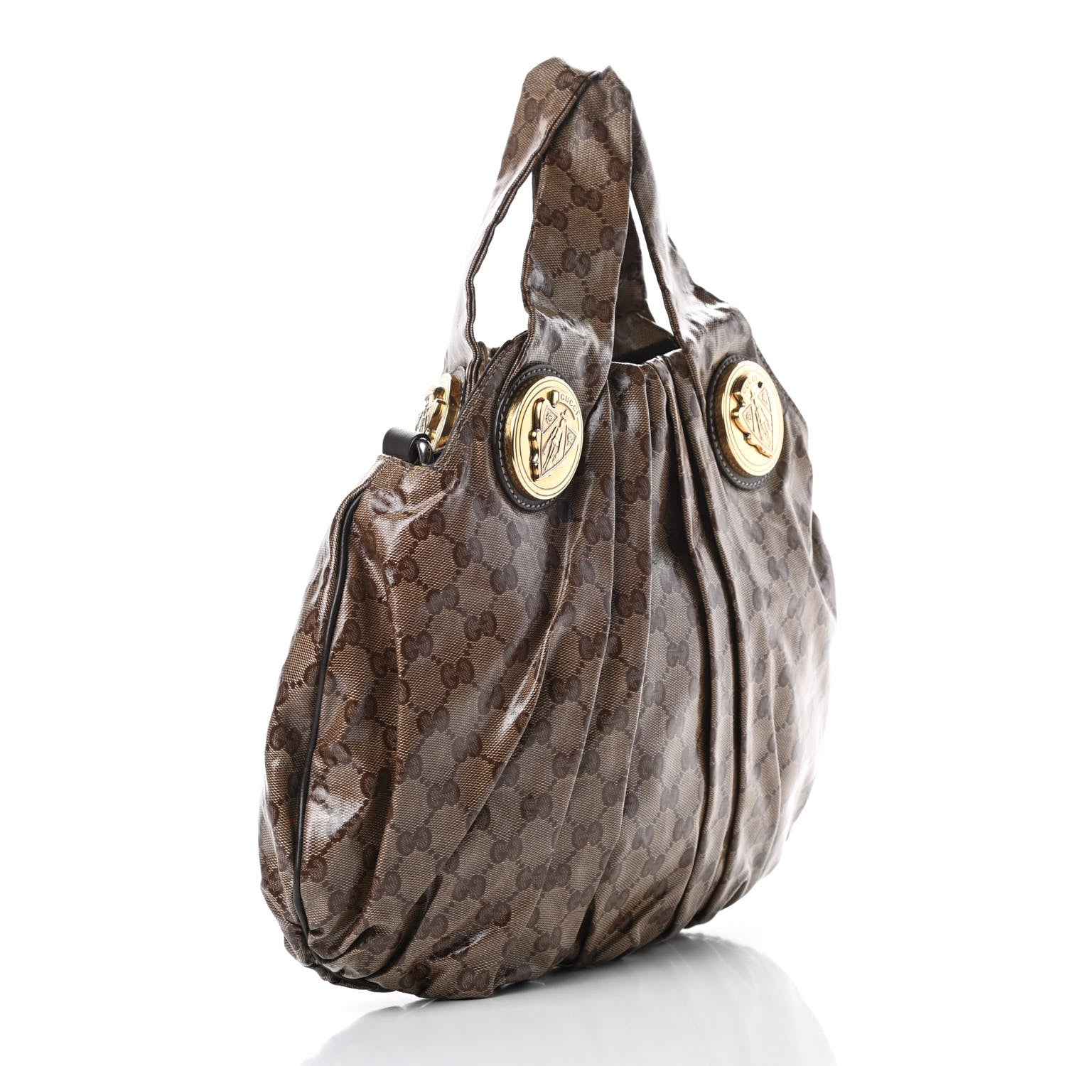Gucci Crystal Monogram Small Hysteria Tote Dark Brown 3 of 13