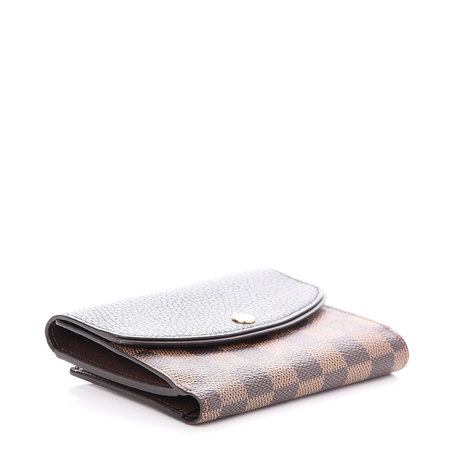 Louis Vuitton Damier Ebene Normandy Compact Wallet Black 4 of 8
