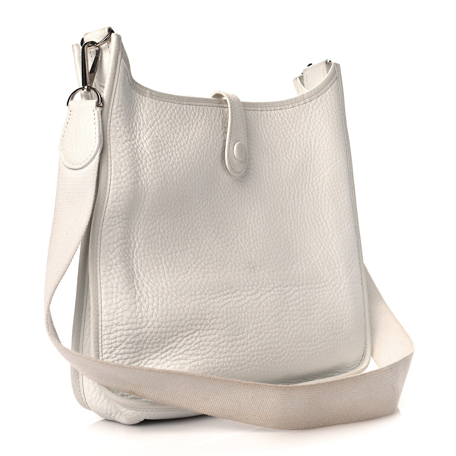 Hermes Taurillon Clemence Evelyne PM White 2 of 14