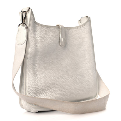 Hermes Taurillon Clemence Evelyne PM White 2 of 14