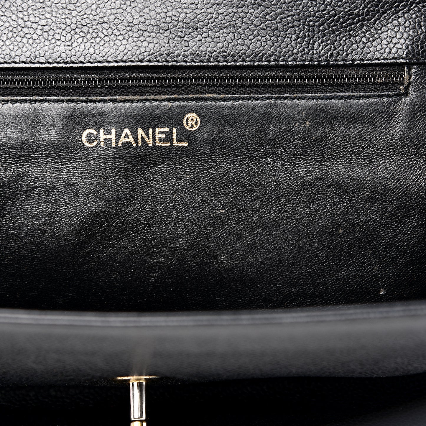 Caviar Flap Shoulder Bag Black