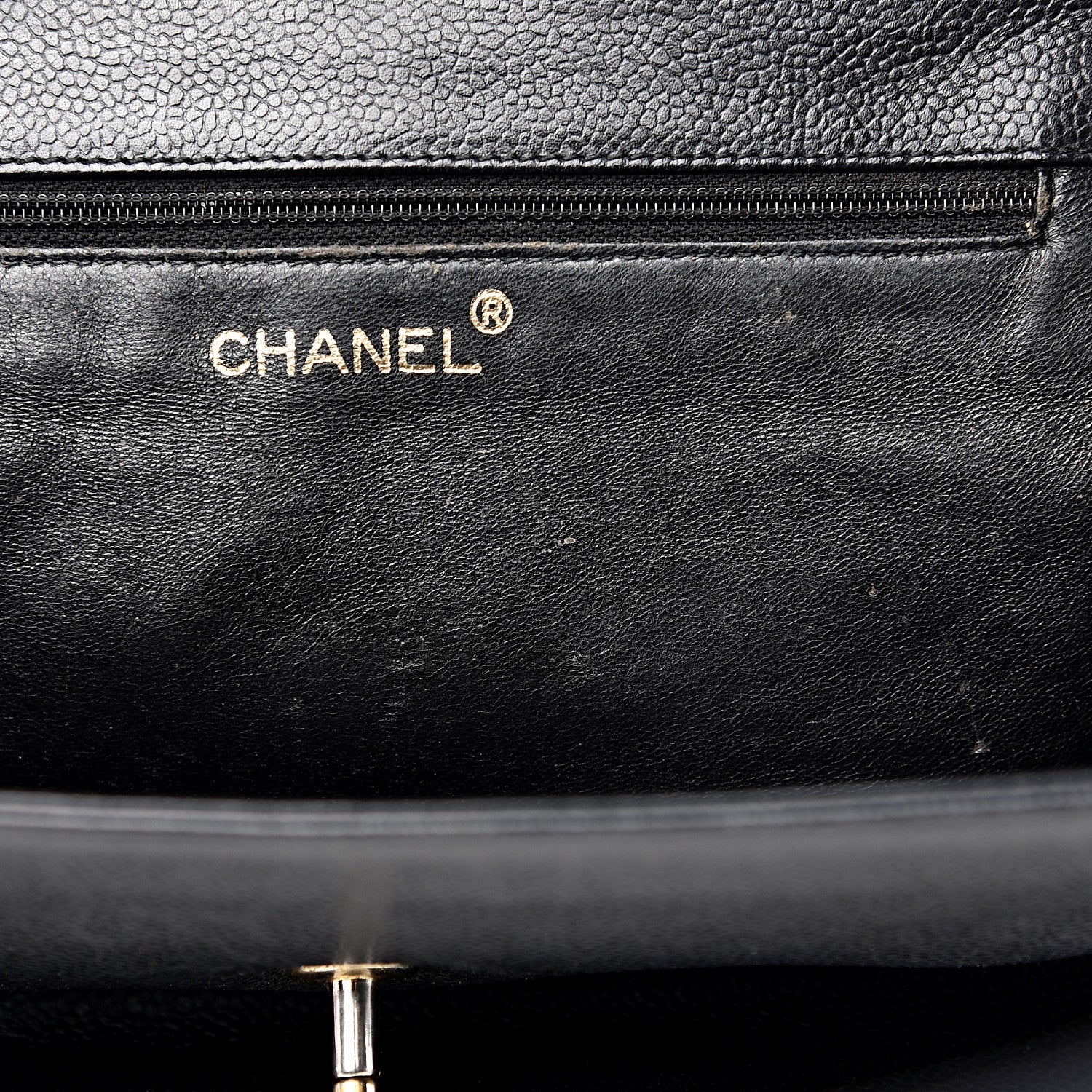 Chanel Caviar Flap Shoulder Bag Black 10 of 15