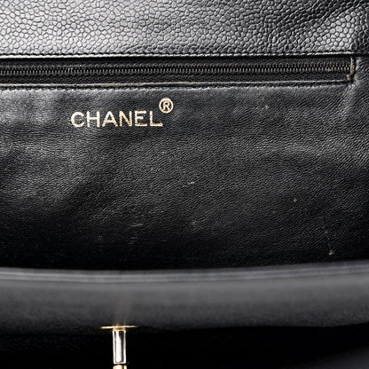 Chanel Caviar Flap Shoulder Bag Black 10 of 15