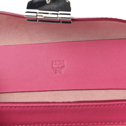 MCM Calfskin Ottomar Monogram Soft Berlin Belt Bag Pink 8 of 9