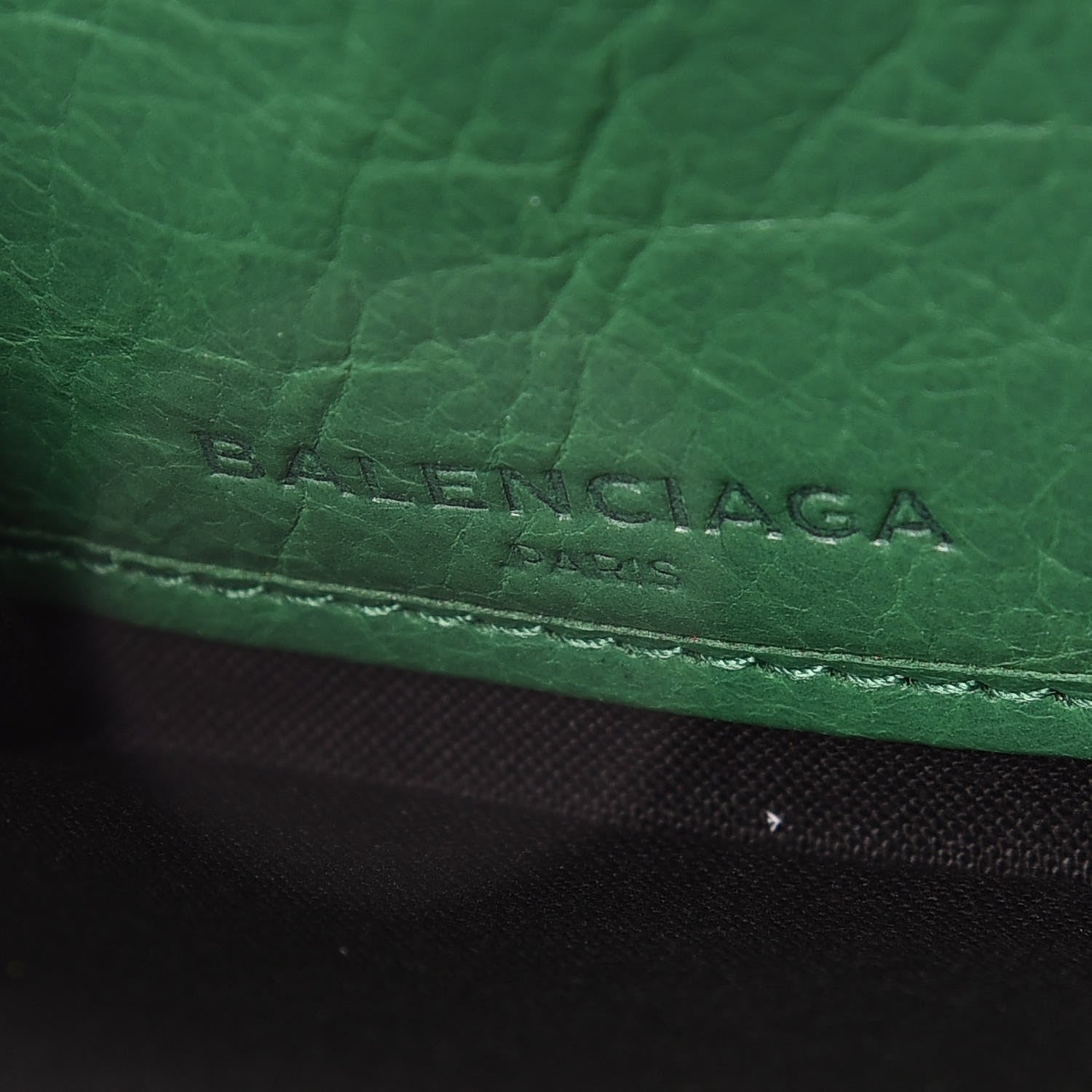 Balenciaga Agneau Classic Silver Hardware Continental Zip Around Wallet Emeraud 6 of 11