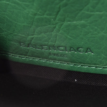 Balenciaga Agneau Classic Silver Hardware Continental Zip Around Wallet Emeraud 6 of 11