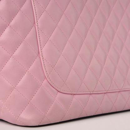 Chanel Calfskin Quilted Large Cambon Tote Pink Black 8 of 10