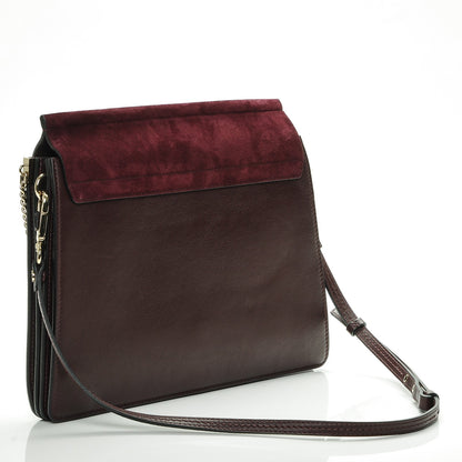 Chloe Suede Calfskin Medium Faye Shoulder Bag Dark Purple 3 of 6