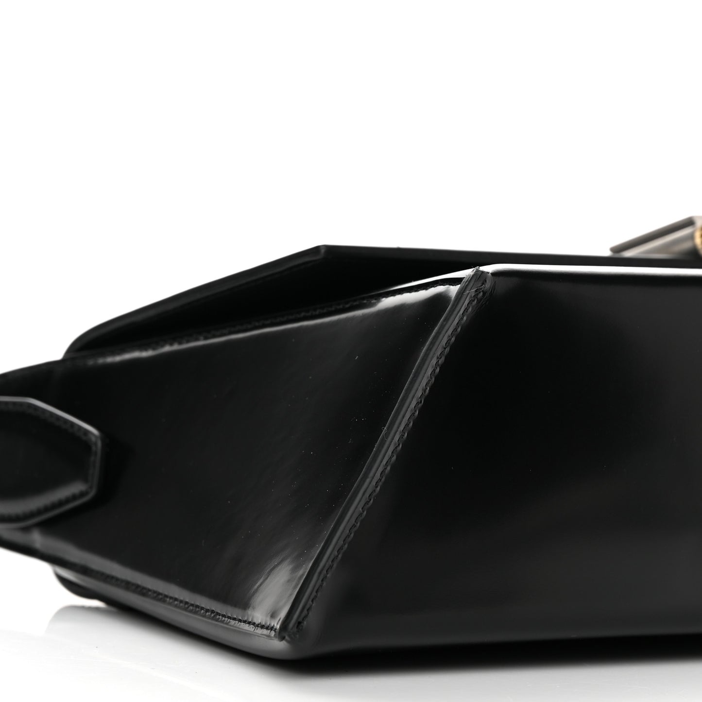 Calfskin Geometric Shoulder Bag Black