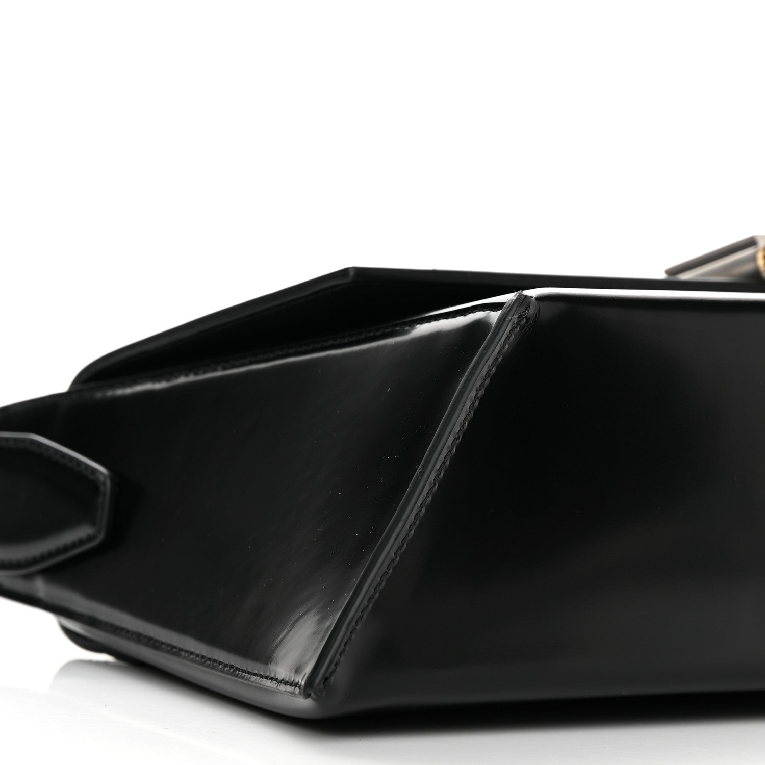 Salvatore Ferragamo Calfskin Geometric Shoulder Bag Black 8 of 11