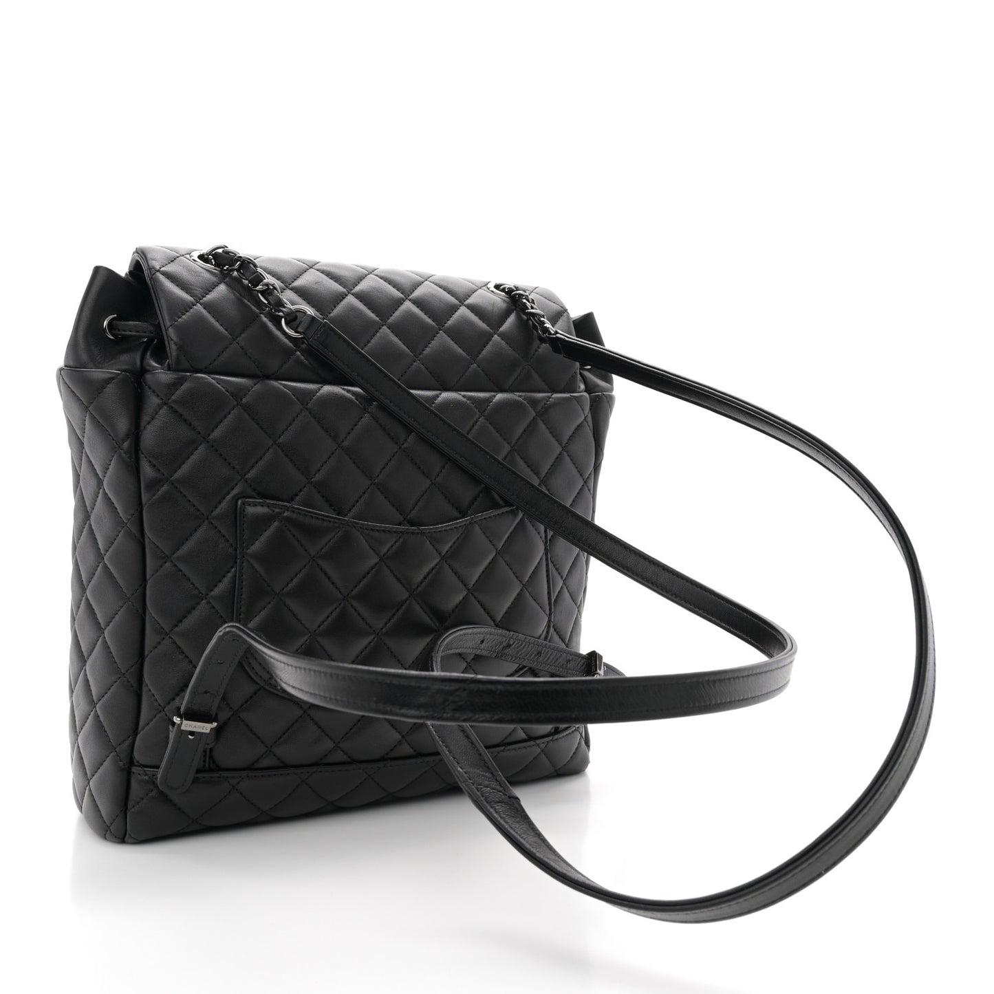 Lambskin Quilted Large Urban Spirit Backpack Black