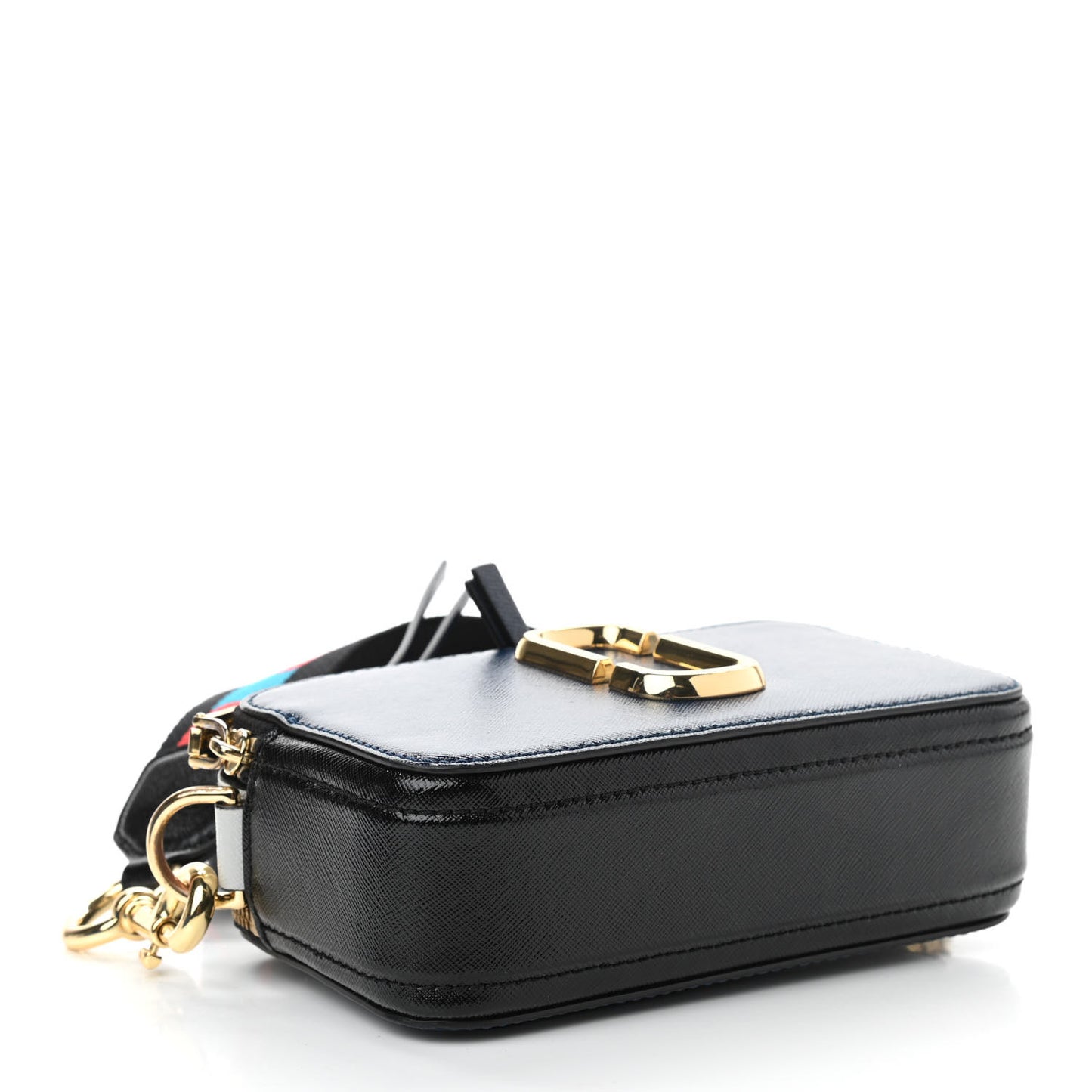 Saffiano Small Snapshot Camera Bag Blue Sea