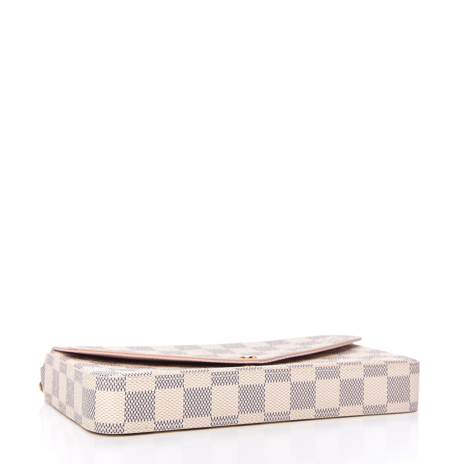 Louis Vuitton Damier Azur Pochette Felicie Chain Wallet Rose Ballerine 4 of 11