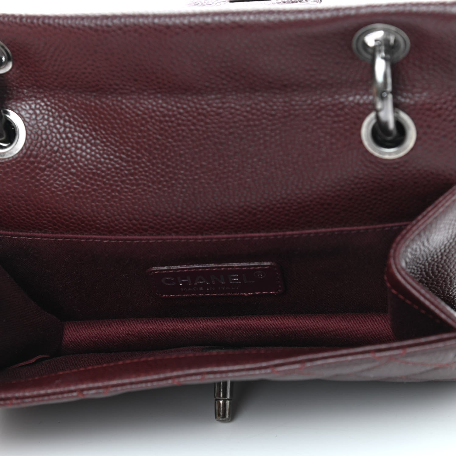 Chanel Caviar Quilted Small Retro Class Flap Burgundy 4 of 8