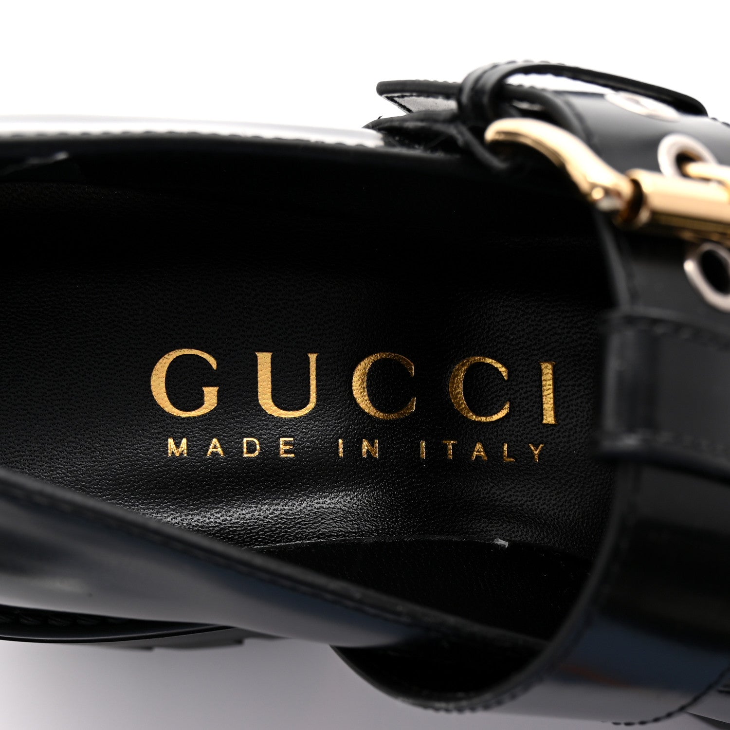 Gucci Cordovan Lux Womens Horsebit Platform Mary Jane Loafers 36.5 Black 8 of 10