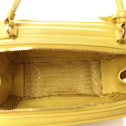 Prada Soft Calfskin Impunture Diagramme Top Handle Chain Crossbody Bag Sole 5 of 9