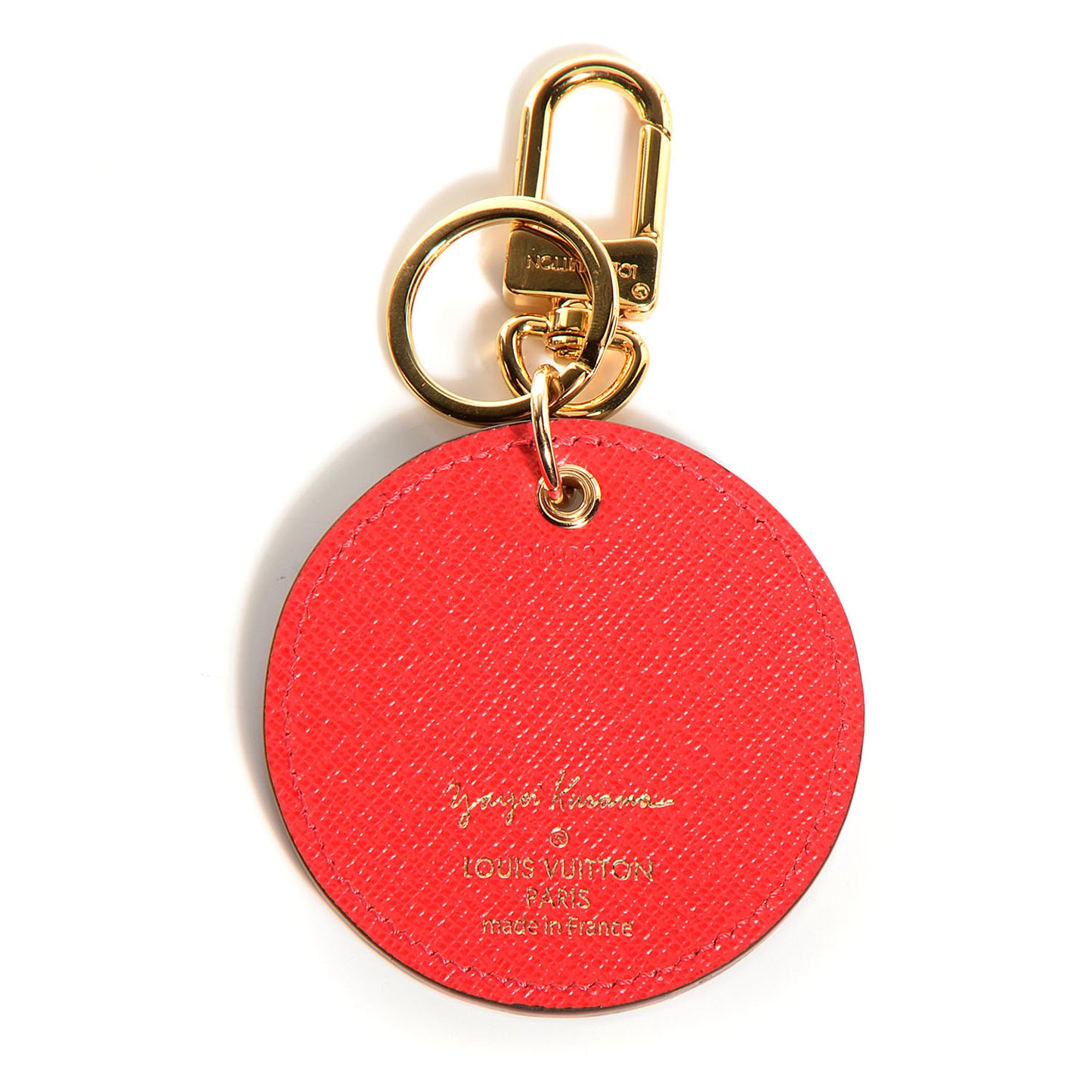 Monogram Kusama Pumpkin Dots Key Holder Red