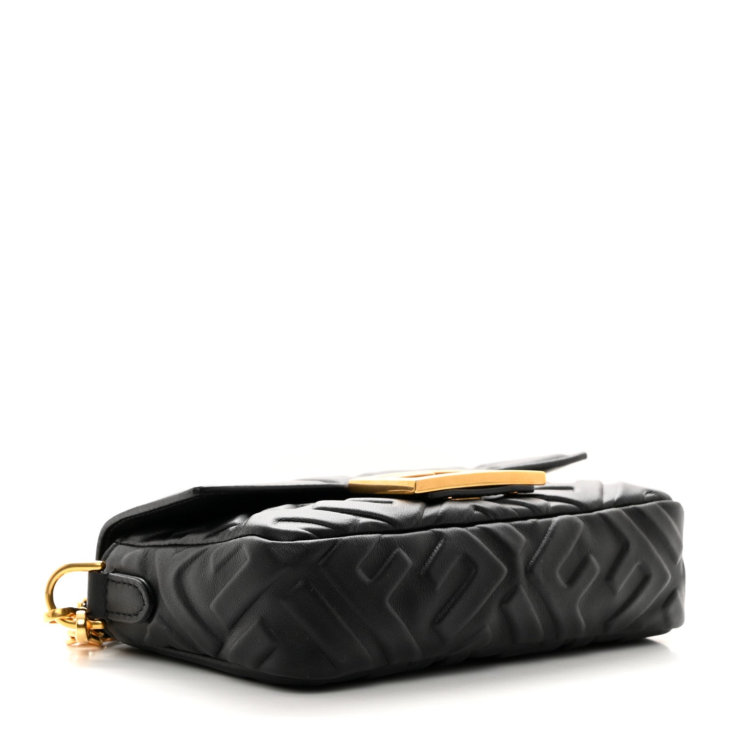 Fendi Nappa FF 1974 Embossed Mini Baguette Black 4 of 11