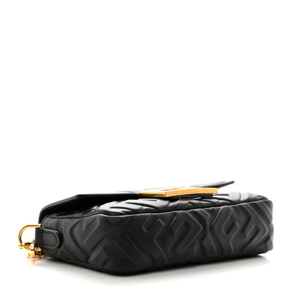 Fendi Nappa FF 1974 Embossed Mini Baguette Black 4 of 11